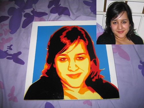 4 layer stencil portrait