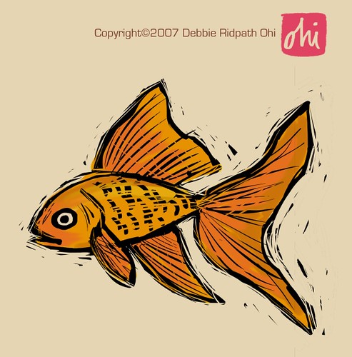 goldfish cartoon. Goldfish