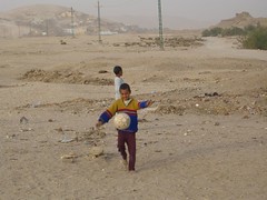 Kids playing Soccer in Luxor