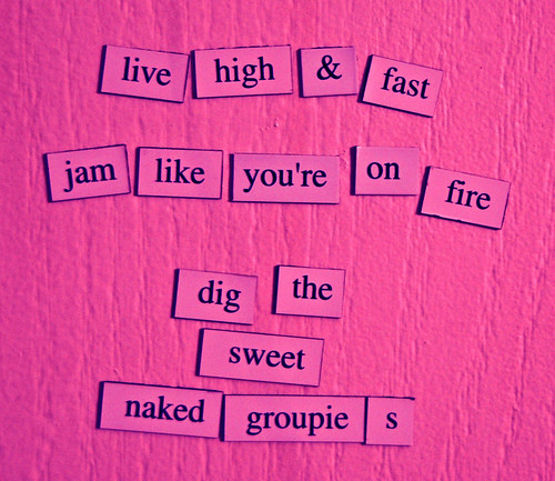 Magnetic poetry 3