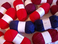 Red Scarf Project yarn