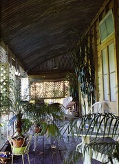 verandah with different floor