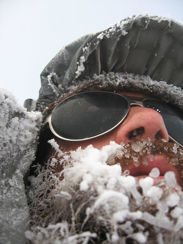 Frozen beard in -23 degrees temperature near Gole, eastern Turkey