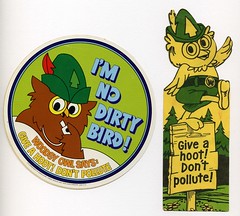 Woodsy Owl sticker & bookmark