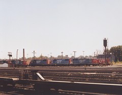 The Grand Trunk Western RR Elsdon Yard engine terminal. Chicago Illinois USA. October 1983.