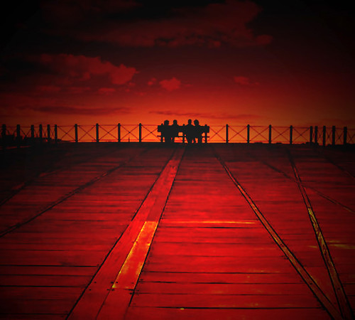 Black,Red,Bench,2Couples & A Strange Perspective.