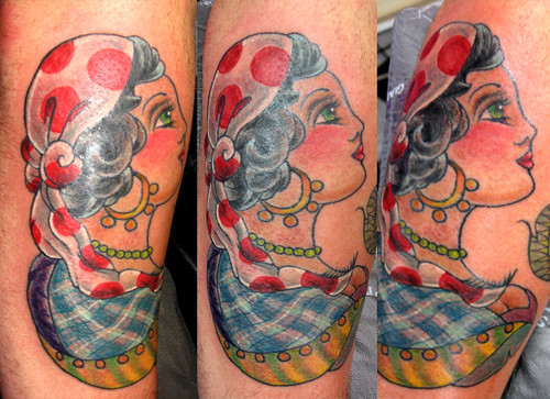 gypsy tattoo Nickhole Tags tattoo colorful traditional americana custom 