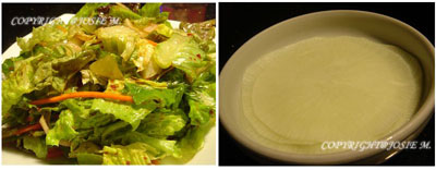 Salad and Marinated Daikon