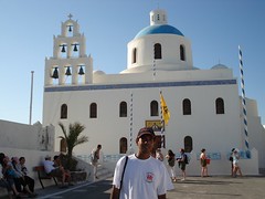 Sebuah Gereja Greek Orthodox, Oia, Pulau Santorini, Greece