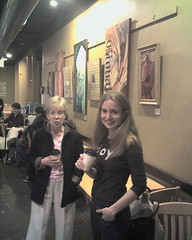 Pictures from Kristin's opening of Mozart paintings at Northwest Coffee Shop - Jan 5, 2007