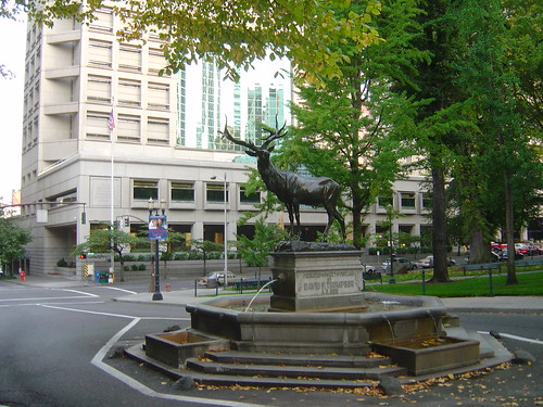 Elk fountain, Portland