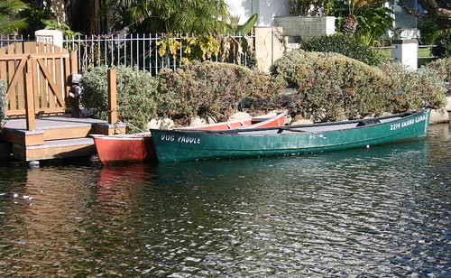 green boat (venice canals)