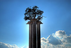 Olive Columns Sculpture at Rammat Rachel - Jerusalem