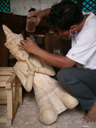Handcarved statue