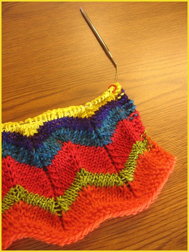 knitted zig zag scarf