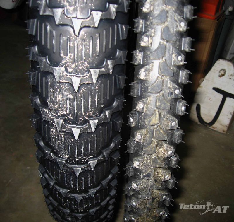 Snow tire and regular tire