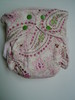 Pink Paisley Knit/Velour Fitted Diaper  <br>with Flap-style Quick Dry Soaker