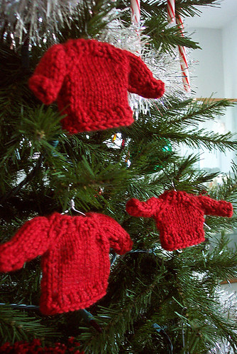 Tiny sweater ornaments