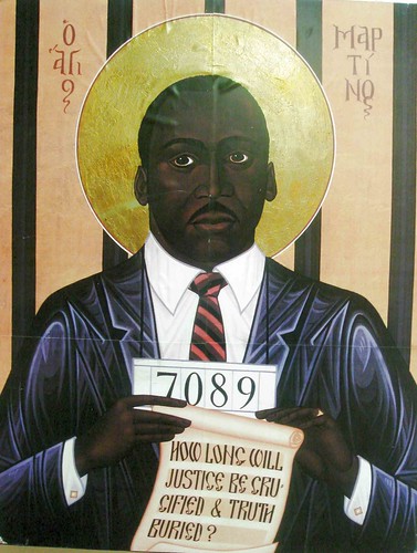 black man in a golden icon