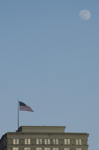 Flag And Moon