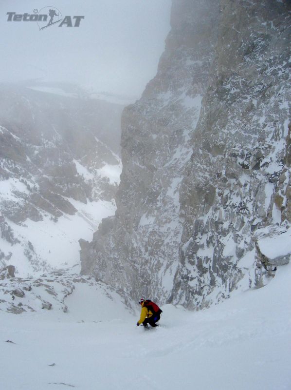 Turns off the top of Hourglass Couloir