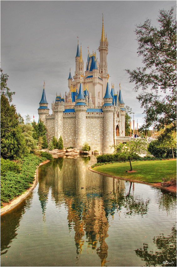 Magic Kingdom Castle reflection