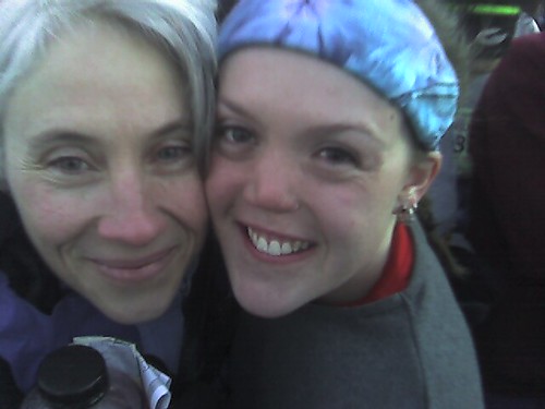 Mom and Mercedes before Marathon