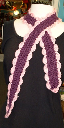 Pink & Purple Crochet Scarf