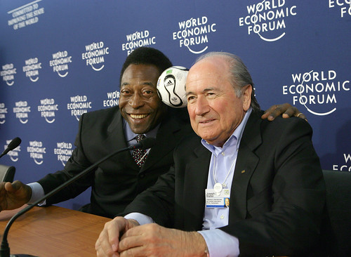 Pele, Sepp Blatter - World Economic Forum Annual Meeting Davos 2006