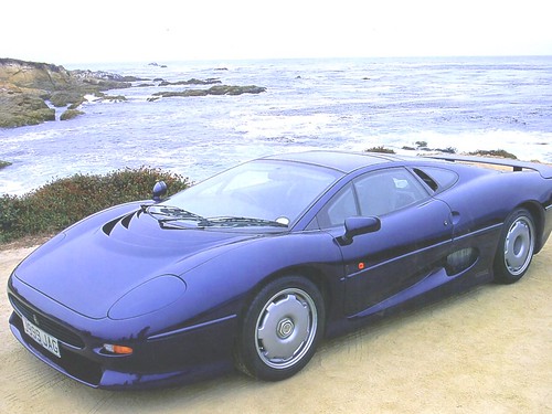 1997 Jaguar XJ220 RHD Sports Car Dark Blue Frt Qtr,car, sport car 