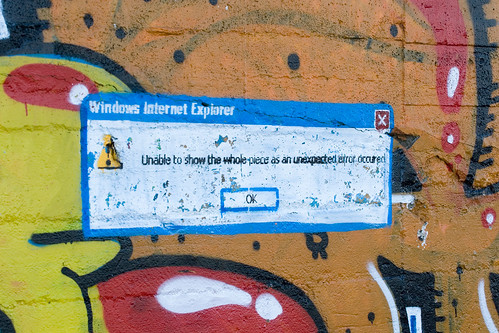 Internet Explorer Error Message tagged