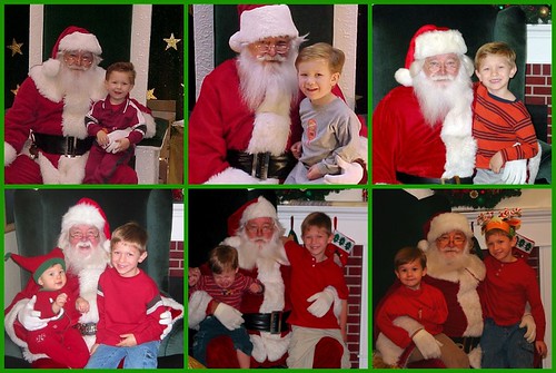 Santa visits through the years