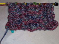 Renee's reversible cabled scarf, side A