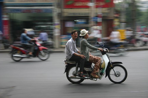 The ubiquitous rush hour in Saigon...Action-packed!