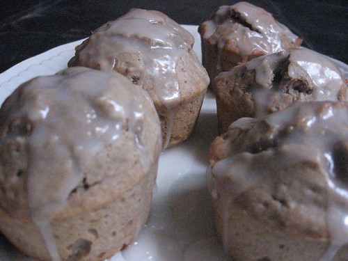 chai muffins with lemon glaze