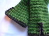 Green with Brown Trim Crocheted Wool Capris (Sm/Med)