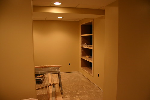 in progress basement remodel