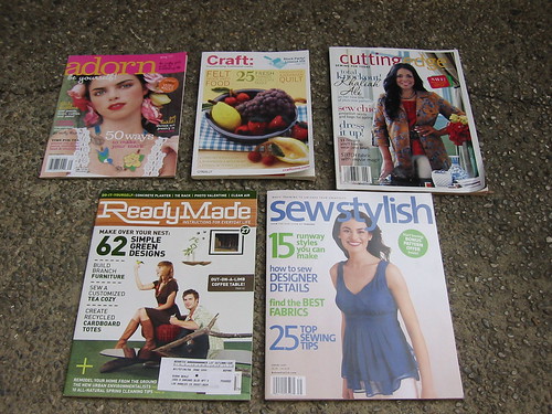 Five of my favorite crafty magazines