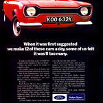 Ford Escort Mk1 Mexico retro car advert
