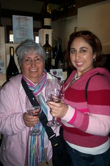 my mom and sis at the winery