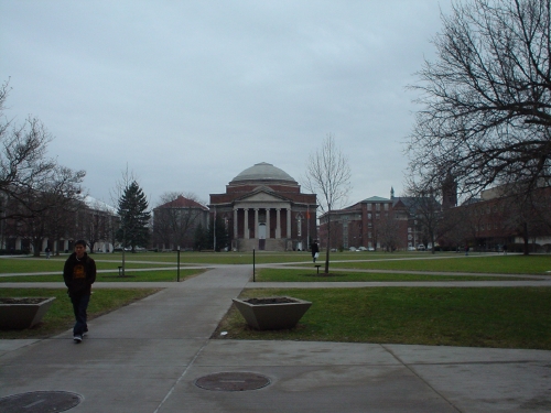 the main quad, Syracuse University, 2/16/2006