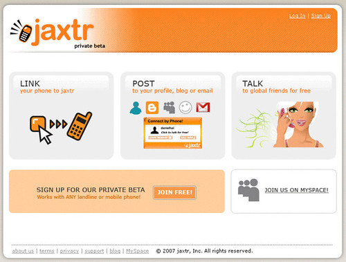 jaxtr homepage