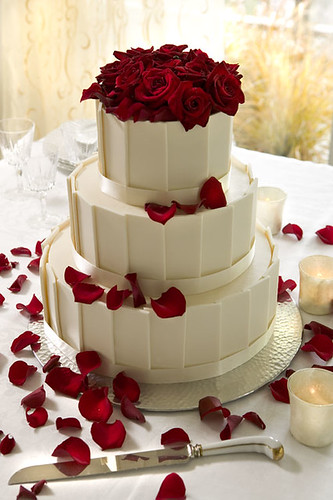 Keywords White Chocolate red roses wedding cake flowers