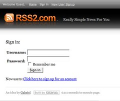 Rember me signing now works on RSS2.com