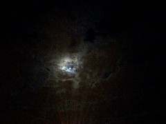 Moon Obscured By Cloud Cover