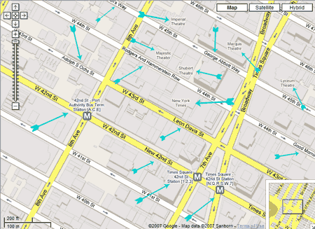 Google Maps important places