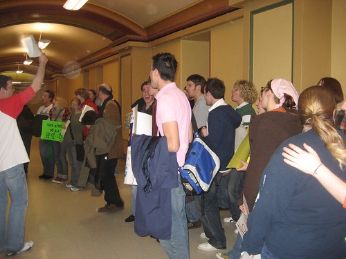Protesting the Democrats being in Caucus