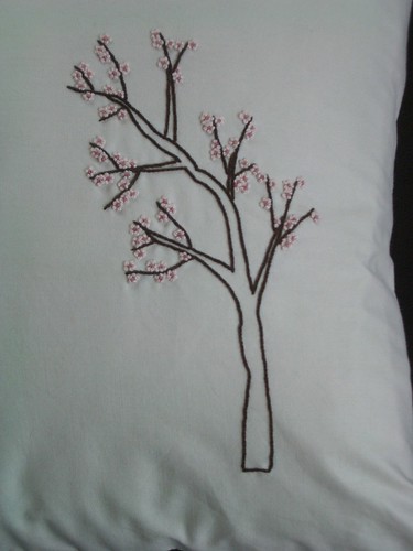cherry blossom pillow