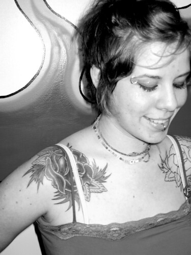 Tattoos Rose Design on Women Shoulder 20100503T0522104480700