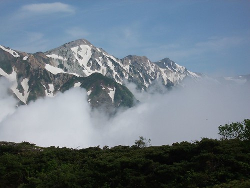 雲海上の白馬三山